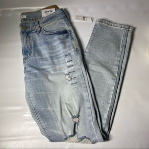 Pacsun stacked skinny light distressed jeans 30x32